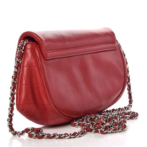 chanel half moon woc red|CHANEL Lambskin Half Moon Wallet On Chain WOC Red.